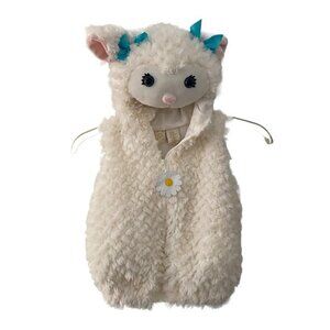 Lamb Hoodie Vest Fur 12 months Baby Toddler NWT Front Zipper Halloween Winter